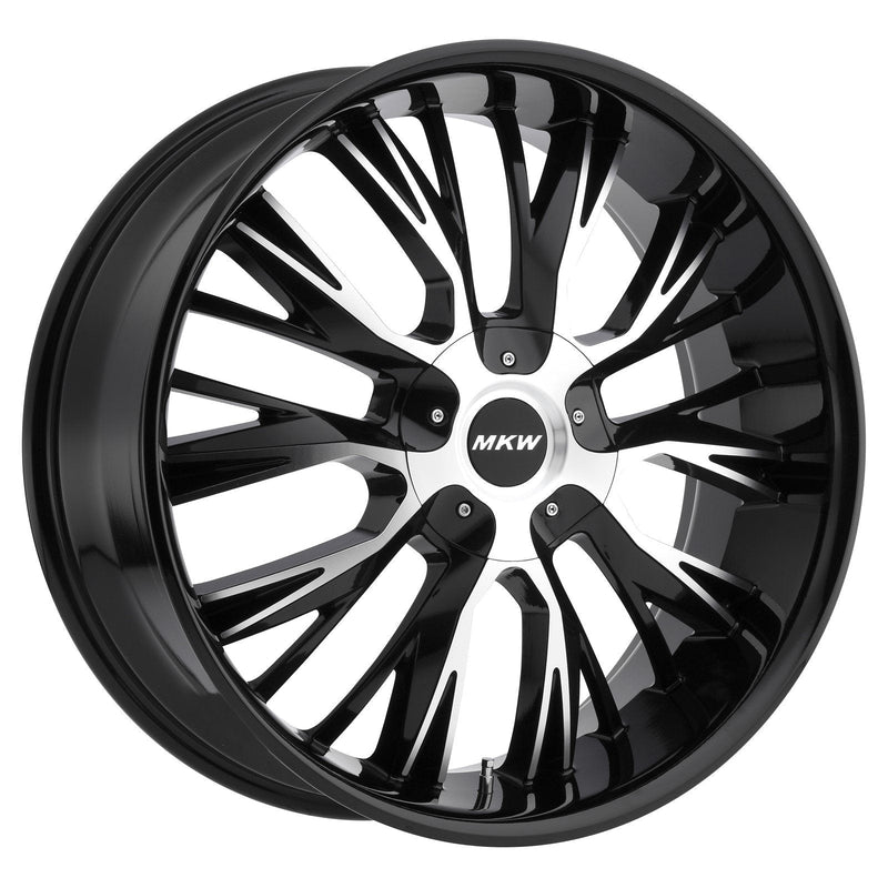 MKW M122 20x8.5 5x112 & 5x114.3 40mm Gloss Black Machined