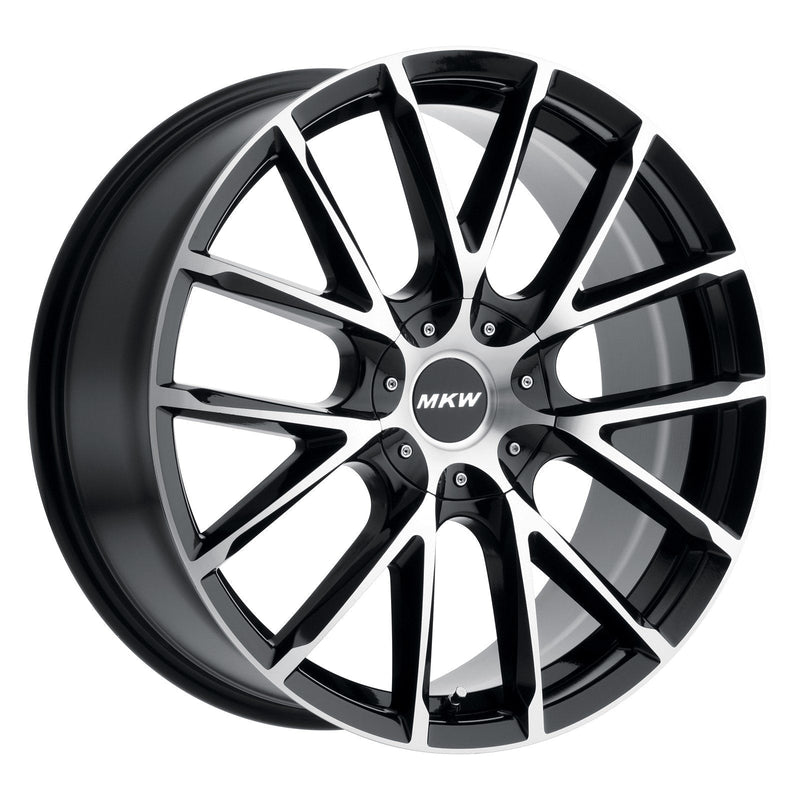 MKW M123 20x8.5 5x112 & 5x114.3 40mm Gloss Black Machined