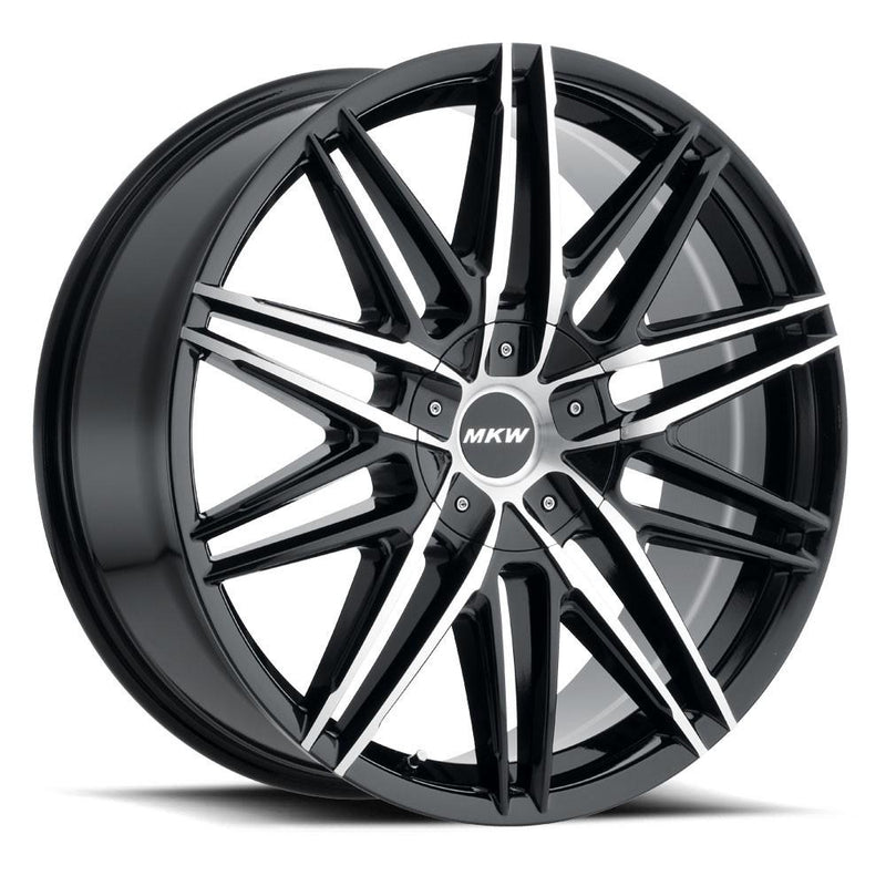 MKW M124 22x9 5x120 18mm Gloss Black Machined