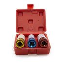 3pc Thin Wall Deep Lined Socket Set Plastic Sleeve Lug/Wheel Protector