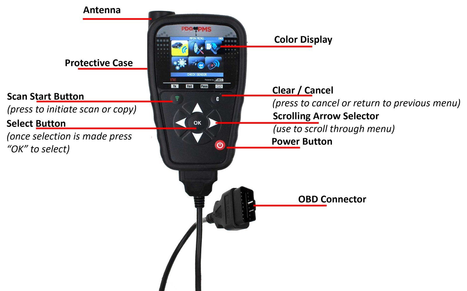 TPMS PDQ Starter Kit - 24 Sensors, Programmer, OBD Connector & Case