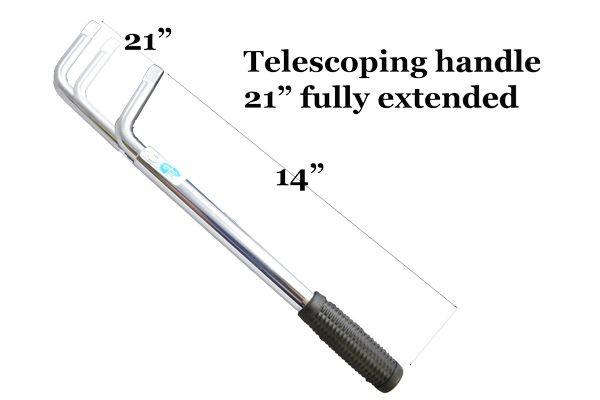 Lug Wrench - Collapsible 14" to 21" with 17mm 19mm 13/16" 7/8" Flip sockets