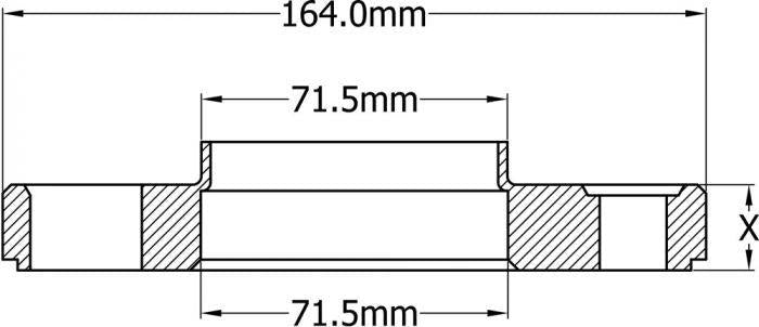 Wheel Spacers 5x130 20mm 71.5mm Hub Centric Porsche VW Audi