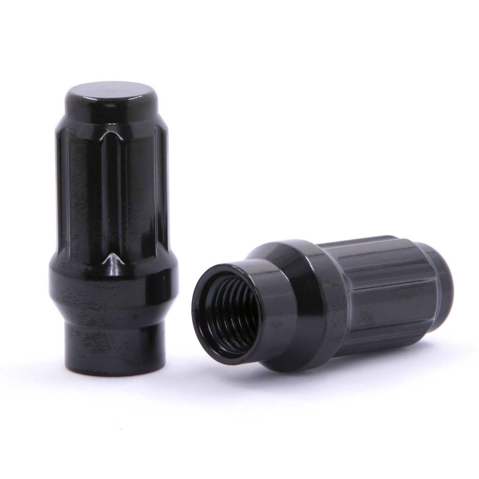 Lug Nut - 6 Spline ET Black Acorn Chrome 1.7" Tall