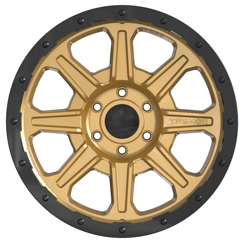 Tremor Impact 20x9 6x135 +0mm Gold with Black Ring