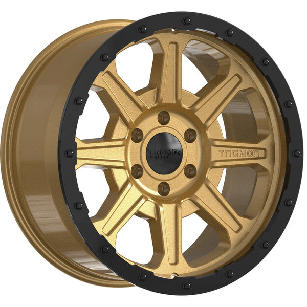 Tremor Impact 20x9 6x135 +0mm Gold with Black Ring