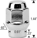 Lug Nut - ET Bulge Acorn Chrome 3/4" Hex