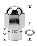 Lug Nut - Dually Mag 0.57" Shank Chrome - with Washers