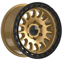 Tremor Aftershock 17x8.5 5x150 +0mm Gold with Black Ring