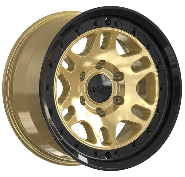 Tremor Shaker 17x8.5 6x135 +0mm Gold with Black Ring