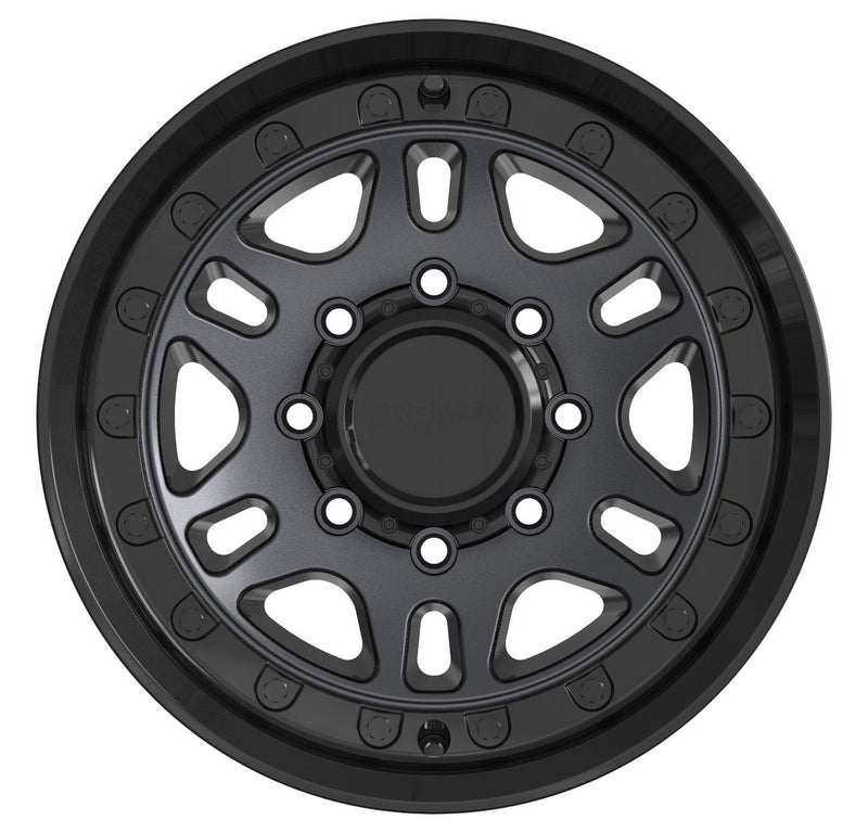 Tremor Shaker 17x8.5 5x150 +0mm Gray with Black Ring