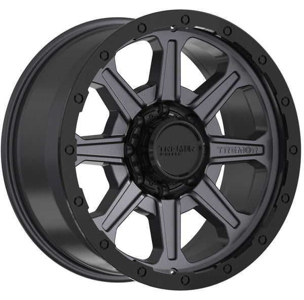 Tremor Impact 20x9 5x150 +0mm Gray with Black Ring