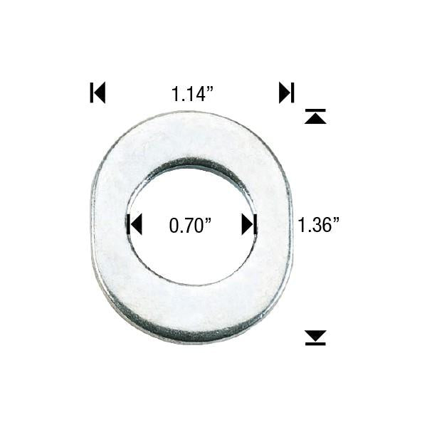 Washer - ET Flat - Offset Hole