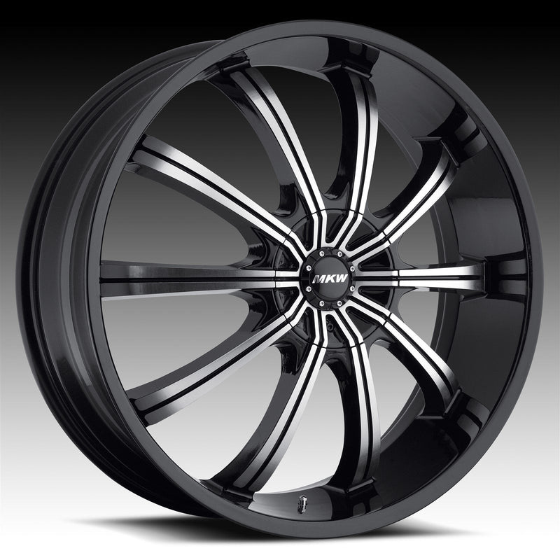 MKW M111 20x8 5x112 & 5x114.3 40mm Gloss Black Machined