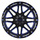 Impact 806 20x10 5x139.7 & 5x127 -12 Gloss Black/Blue Milled