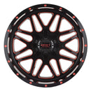 Impact 806 22x12 6x139.7 & 6x135 -44 Gloss Black/Red Milled