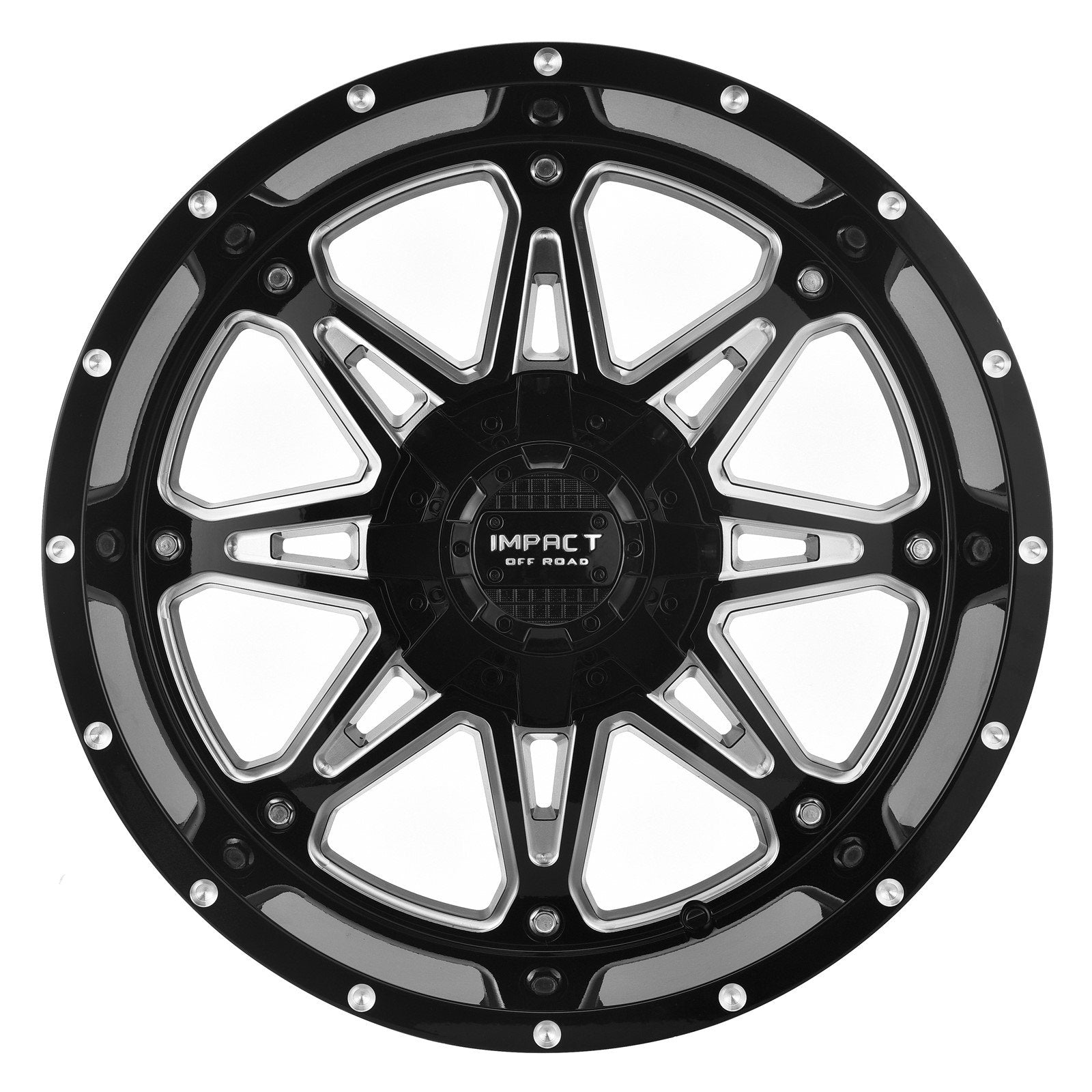 Impact 810 17x9 5x139.7 & 5x127 0 Gloss Black/Milling Windows