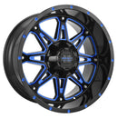 Impact 810 17x9 6x139.7 & 6x135 -12 Gloss Black/Blue Milled