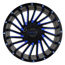 Impact 812 20x10 5x139.7 & 5x127 -12 Gloss Black/Blue Milled