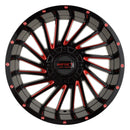 Impact 812 20x10 6x139.7 & 6x135 -12 Gloss Black/Red Milled