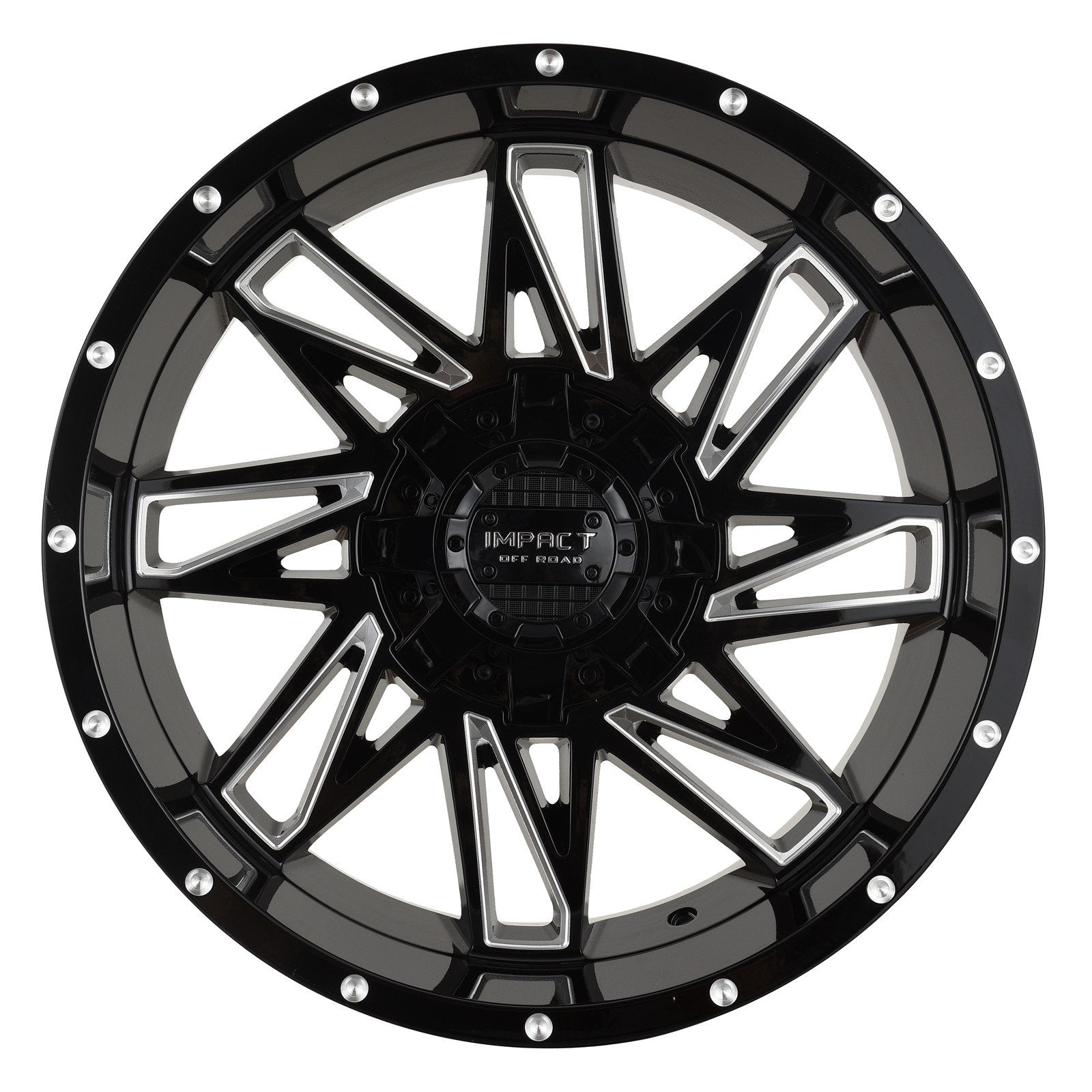 Impact 814 17x9 5x139.7 & 5x127 0 Gloss Black/Milling Windows