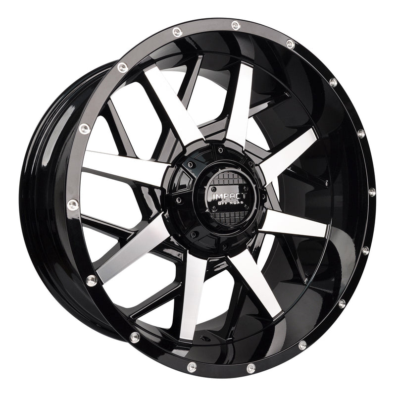 Impact 815 20x10 6x139.7 & 6x135 -12 Black Machined Face