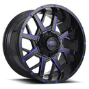 Impact 815 20x10 6x139.7 & 6x135 -12 Gloss Black/Blue Milled