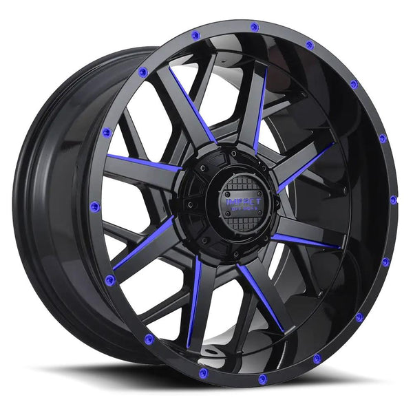 Impact 815 20x10 6x139.7 & 6x135 -12 Gloss Black/Blue Milled