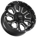 Impact 818 20x10 6x139.7 & 6x135 -12 Gloss Black/Milling Windows