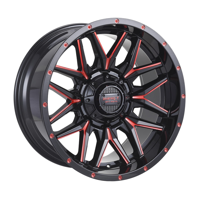 Impact 819 20x9 6x139.7 & 6x135 0 Gloss Black/Red Milled