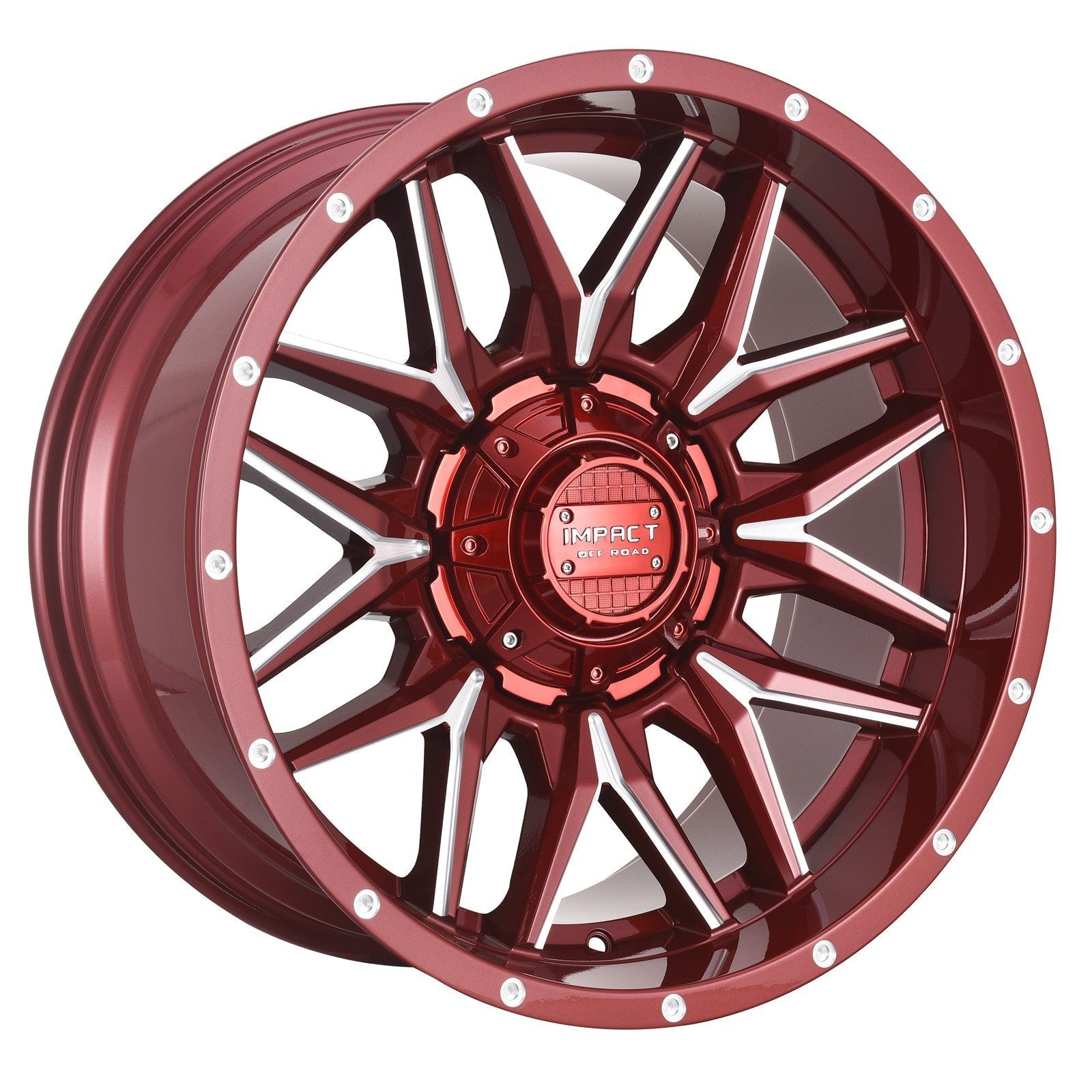 Impact 819 20x10 6x139.7 & 6x135 -12 Red/Milling Windows