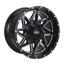 Impact 821 20x10 5x139.7 & 5x127 -12 Gloss Black/Milling Windows