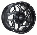 Impact 822 20x10 5x139.7 & 5x150 -12 Gloss Black/Milling Windows