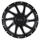 Impact 825 20x10 5x139.7 & 5x127 -12 Gloss Black/Milling Windows