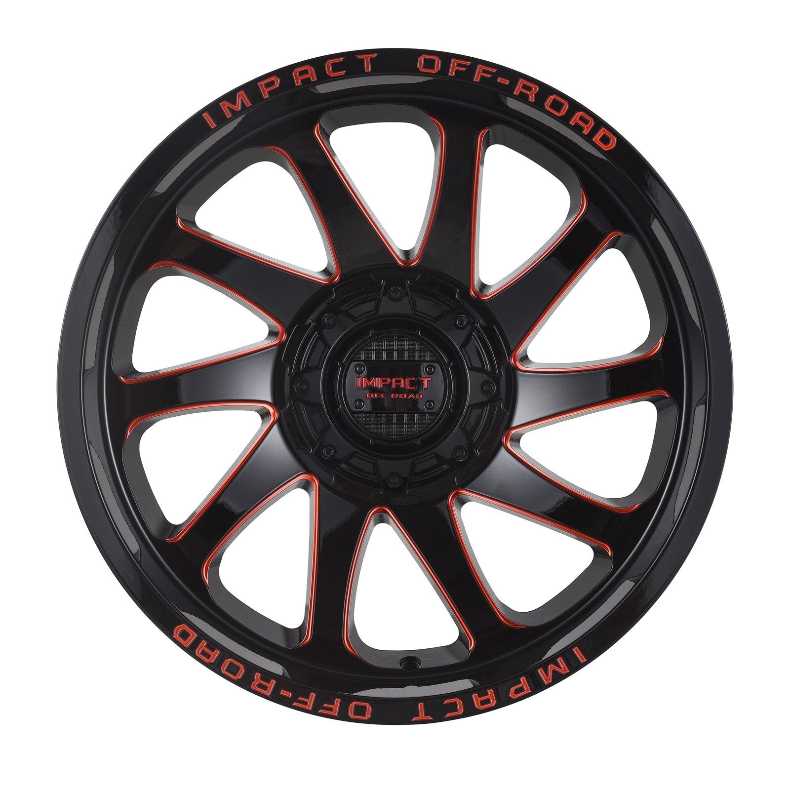 Impact 825 20x10 6x139.7 & 6x135 -12 Gloss Black/Red Milled
