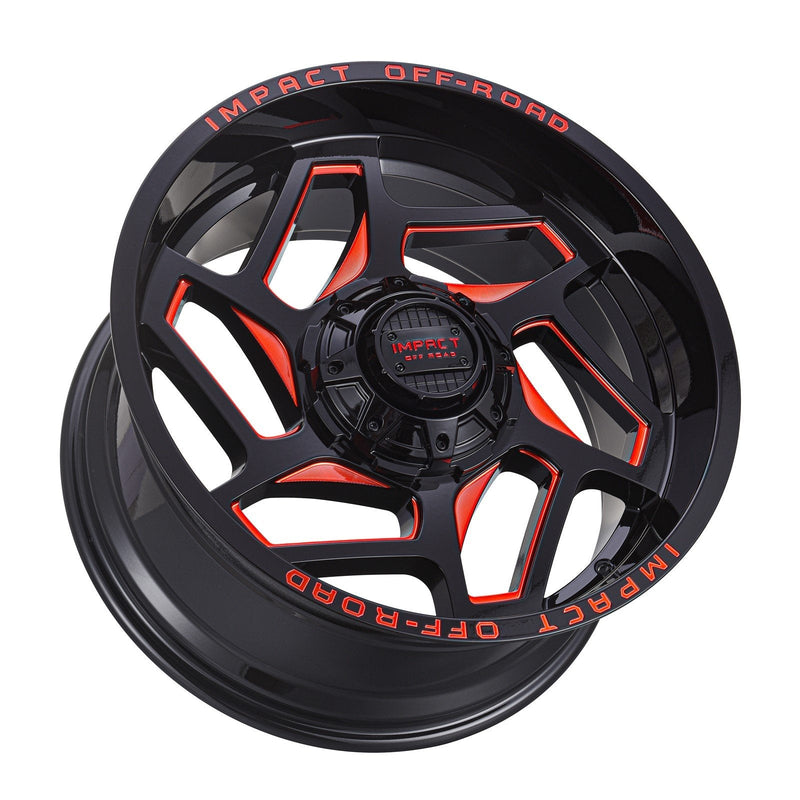 Impact 826 20x10 6x139.7 & 6x135 -12 Gloss Black/Red Milled