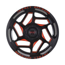 Impact 826 20x10 6x139.7 & 6x135 -12 Gloss Black/Red Milled