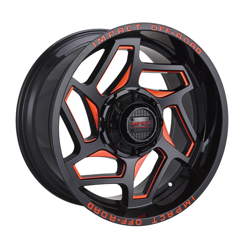 Impact 826 22x12 6x139.7 & 6x135 -44 Gloss Black/Red Milled