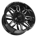Impact 827 20x10 5x139.7 & 5x150 -12 Gloss Black/Milling Windows