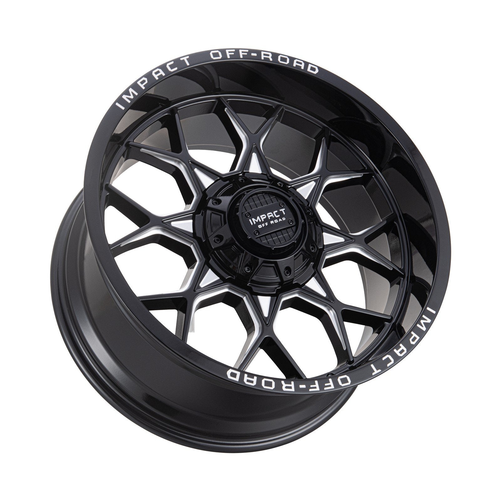 Impact 828 20x10 6x139.7 & 6x135 -12 Gloss Black/Milling Windows