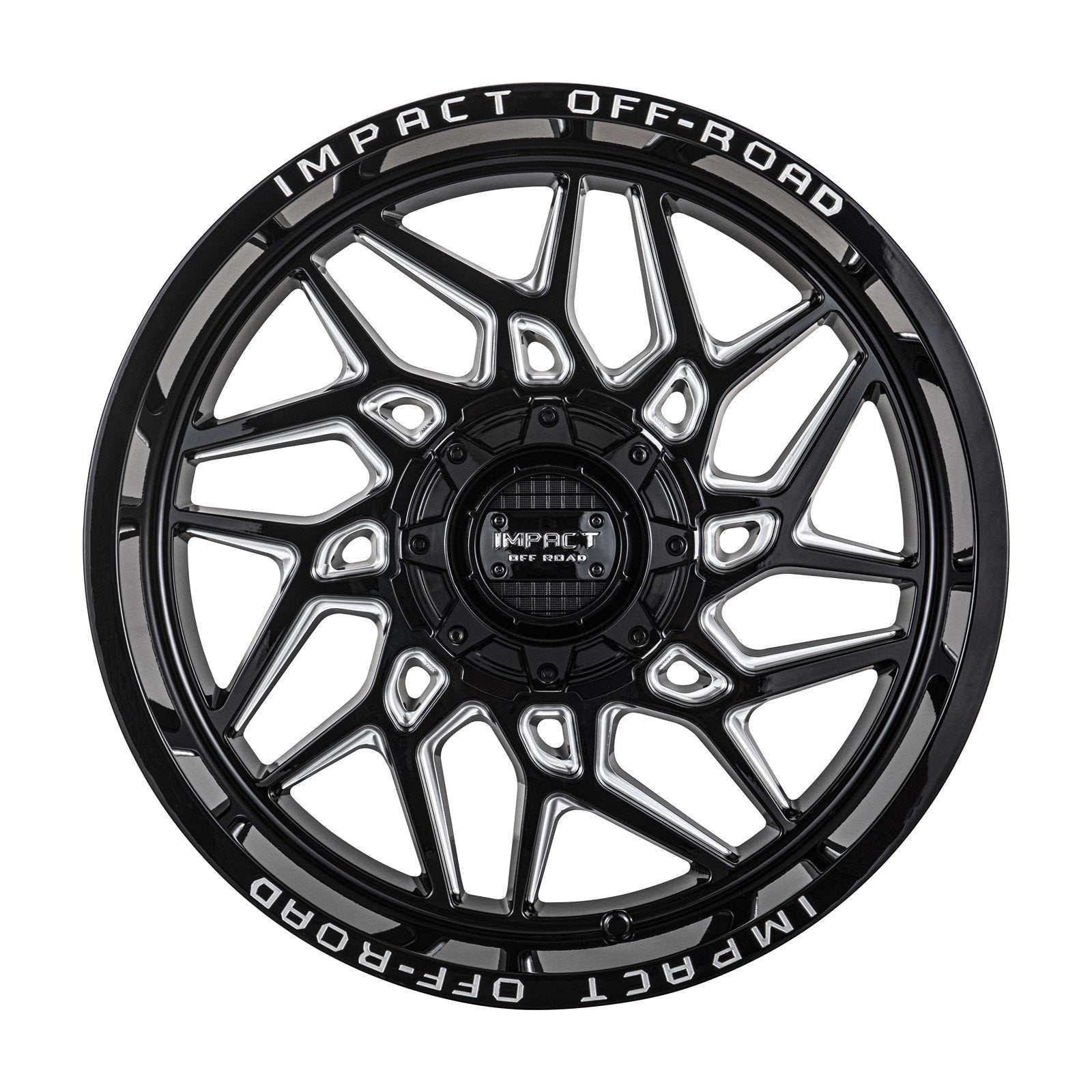 Impact 829 20x10 6x139.7 & 6x135 -12 Gloss Black/Milling Windows