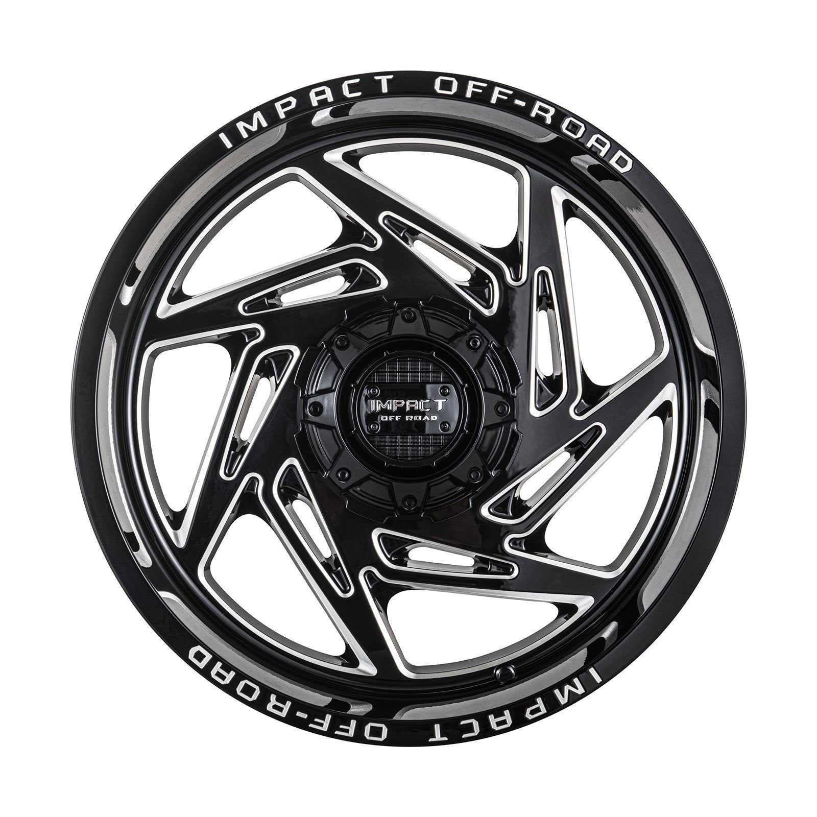 Impact 830 20x10 5x139.7 & 5x150 -12 Gloss Black/Milling Windows
