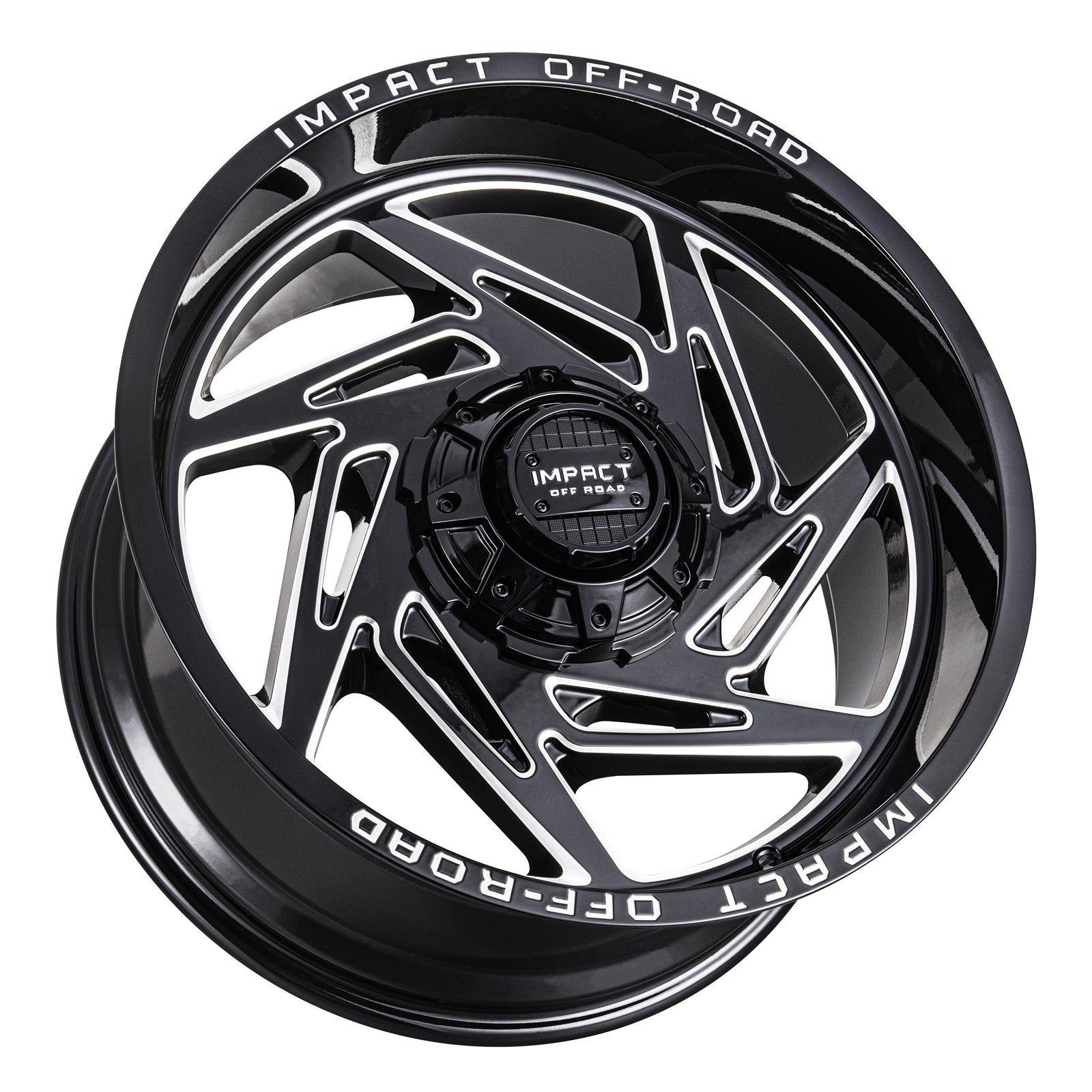 Impact 830 20x10 5x139.7 & 5x127 -12 Gloss Black/Milling Windows