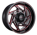 Impact 830 20x10 6x139.7 & 6x135 -12 Gloss Black/Red Milled