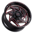 Impact 830 20x10 6x139.7 & 6x135 -12 Gloss Black/Red Milled