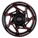 Impact 830 20x10 6x139.7 & 6x135 -12 Gloss Black/Red Milled