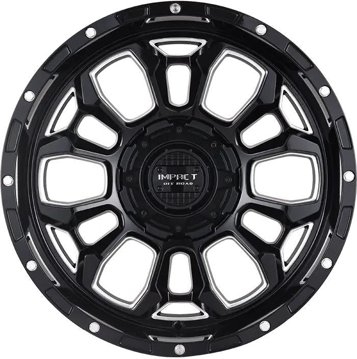 Impact 901 20x10 5x139.7 & 5x150 -12 Gloss Black/Milling Windows