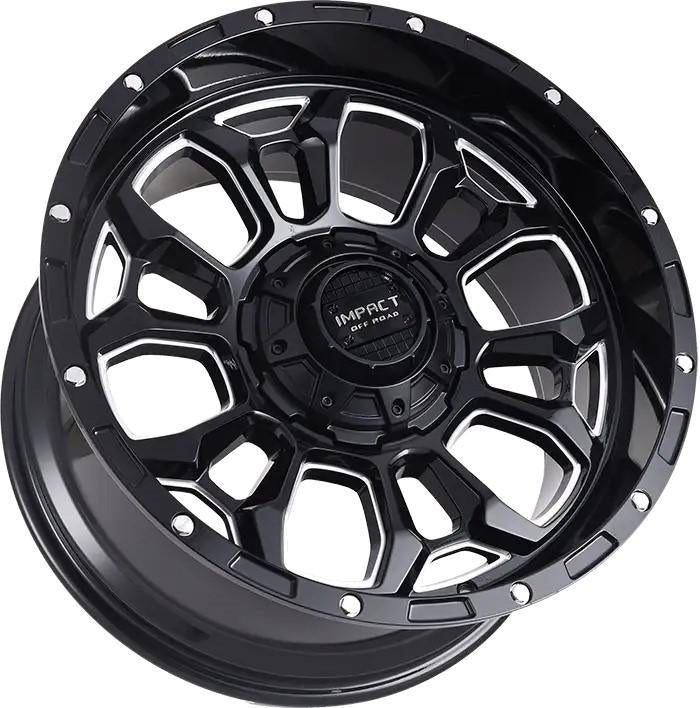 Impact 901 20x10 6x139.7 & 6x135 -12 Gloss Black/Milling Windows