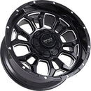 Impact 901 20x10 6x139.7 & 6x135 -12 Gloss Black/Milling Windows